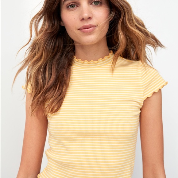 Sunday Best Aritzia Red White Stripe Tee - Picture 1 of 5